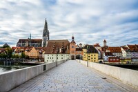 Regensburg city's famous Stone Bridge